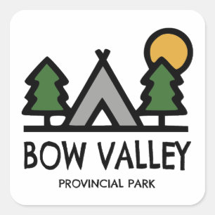 Bow Valley Provincial Park Square Sticker