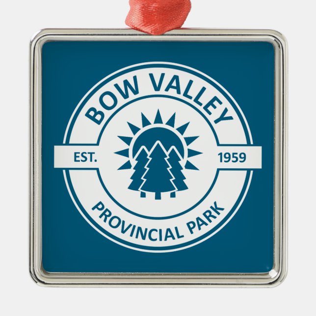 Bow Valley Provincial Park Sun Trees Metal Ornament (Front)