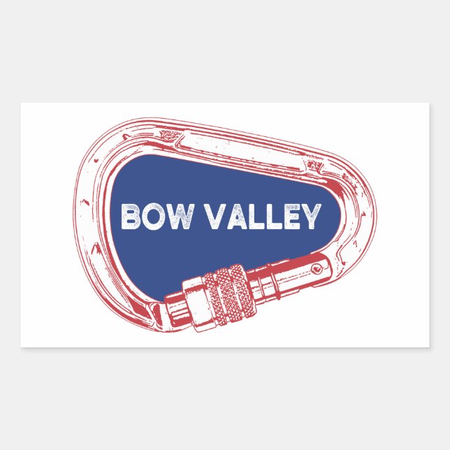 Bow Valley Rock Climbing Carabiner Sticker (Front)