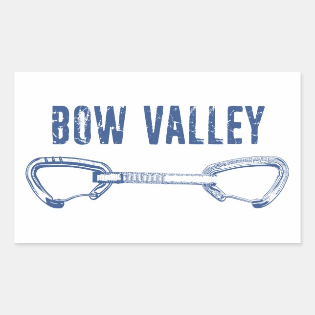 Bow Valley Rock Climbing Quickdraw Sticker (Front)