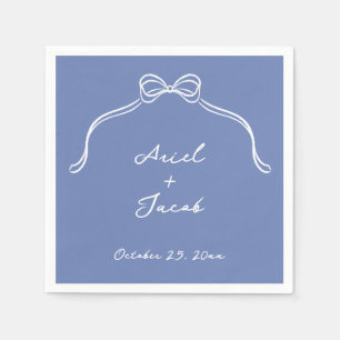 Bow Wedding Paper Napkins, Standard Cocktail Napkin