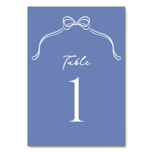 Bow Wedding Table Number