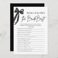 Bow Who Knows The Bride Best Bridal Shower Game