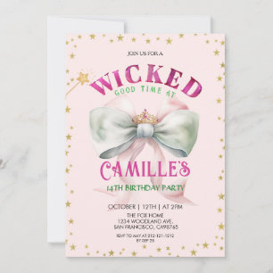 Bow Wicked Birthday Party  Invitation