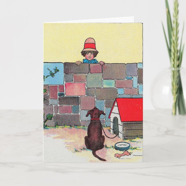 Bow-wow-wow! Whose dog art thou? Nursery Rhyme Card (Front)