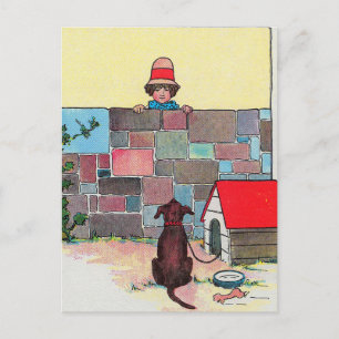 Bow-wow-wow! Whose dog art thou? Nursery Rhyme Postcard