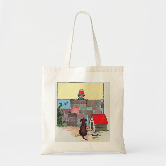 Bow-wow-wow! Whose dog art thou? Nursery Rhyme Tote Bag (Front)