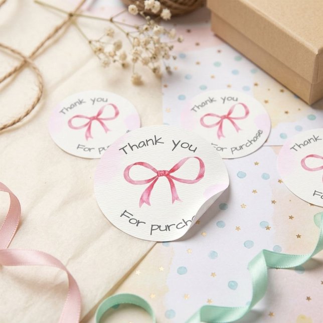 Bowed thank you sticker 🎀 (Creator Uploaded)