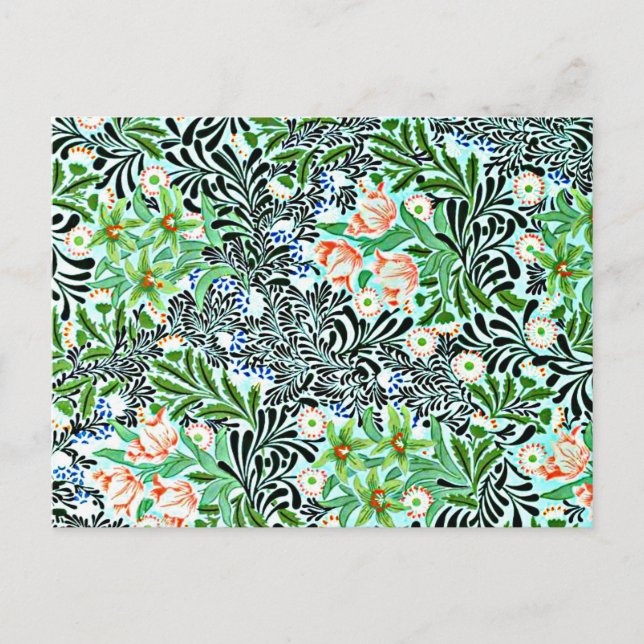 Bower, vintage William Morris pattern, Postcard (Front)