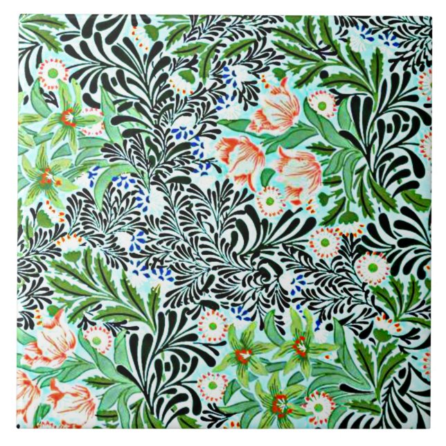 Bower, vintage William Morris pattern, Tile (Front)