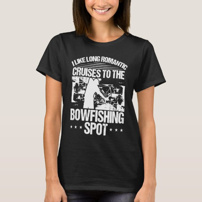 Bowfishing Spot Bowfisher Bowhunter Airboat Archer T-Shirt (Front)