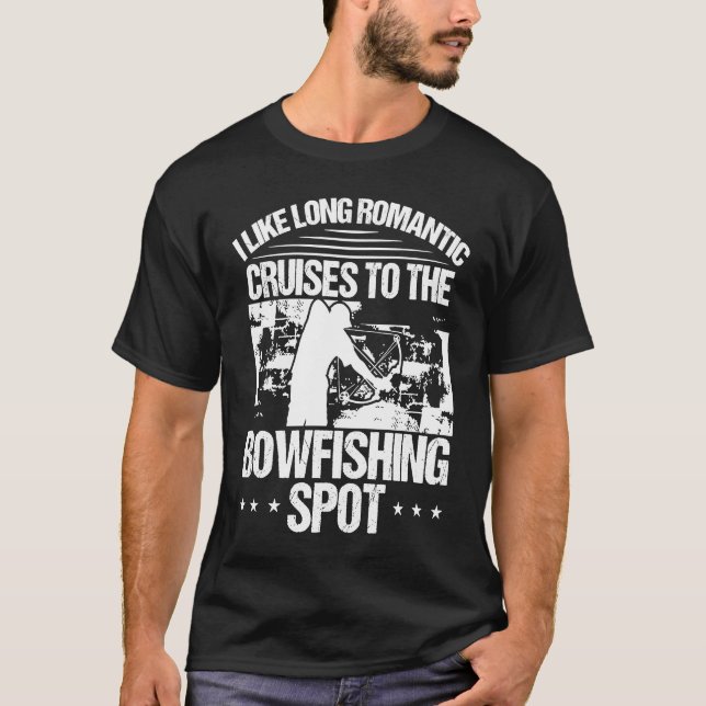 Bowfishing Spot Bowfisher Bowhunter Airboat Archer T-Shirt (Front)