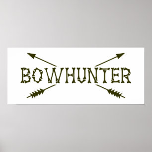 Bowhunter Crossed Arrows Poster