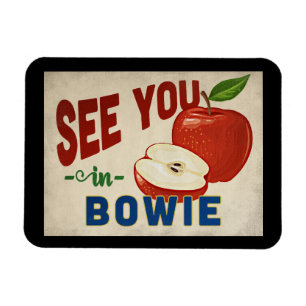 Bowie Maryland Apple - Vintage Travel Magnet