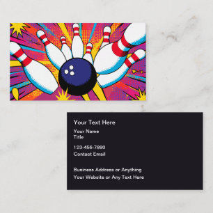 Bowing Theme Sports Business Cards