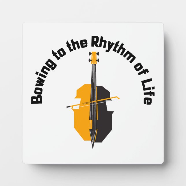 Bowing to the Rhythm of Life Cello Plaque (Front)
