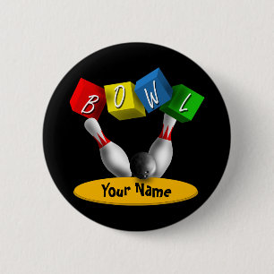 Bowl a Rama Bowling 2 Inch Round Button