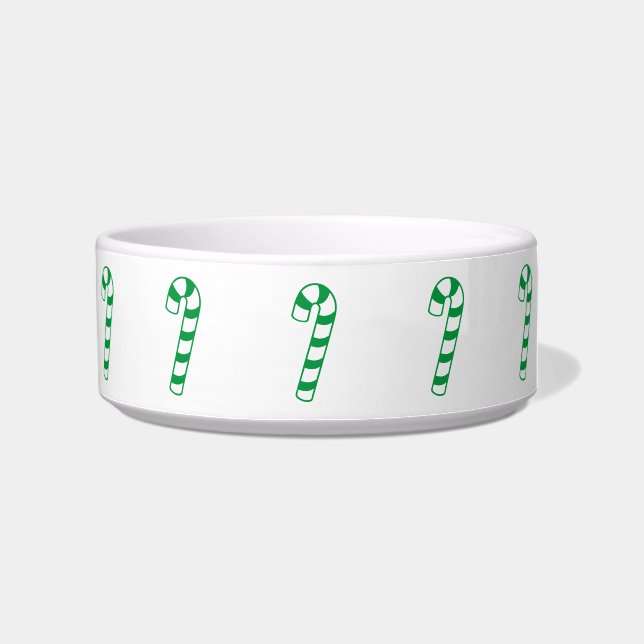 Bowl - Candy Canes in Green (Right)