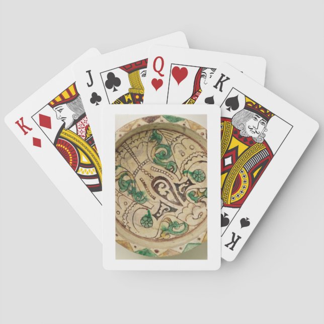 Bowl (earthenware) playing cards (Back)
