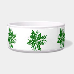Bowl - Green Holly Clusters