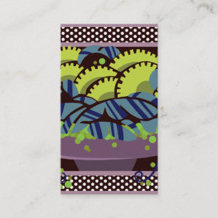 BOWL O' BERRIES in Mauve, Avocado and Blue Business Card