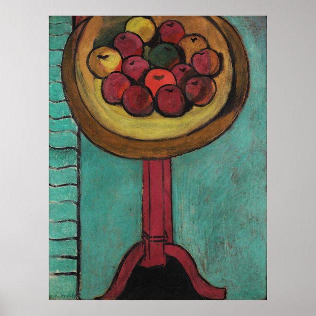 Bowl of Apples on a Table Matisse Poster (Front)