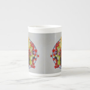 Bowl of Berries – Hyperrealistic Fruit Still Life Bone China Mug