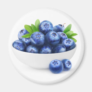 Bowl of blueberries magnet