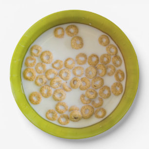 Bowl of Breakfast Cereal Disposable Paper Plates