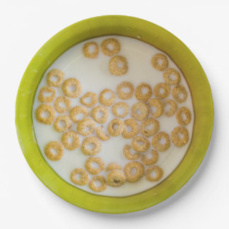 Bowl of Breakfast Cereal Disposable Paper Plates