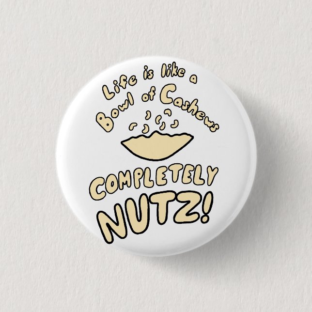 Bowl of Cashews 1 Inch Round Button (Front)