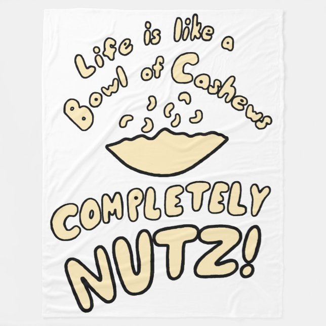 Bowl of Cashews Fleece Blanket (Front)