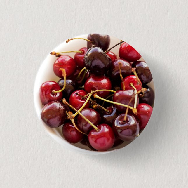 bowl of Cherries 1 Inch Round Button (Front)