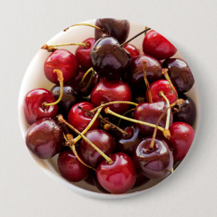 bowl of Cherries 4 Inch Round Button