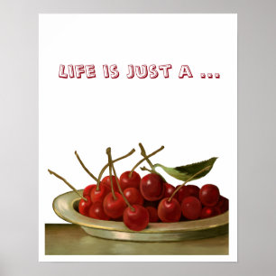 Bowl of Cherries customizable Poster