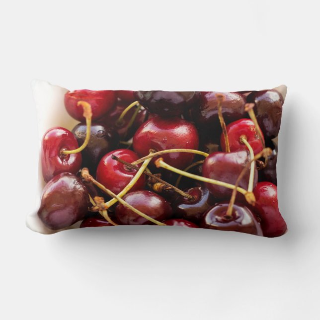 bowl of Cherries Lumbar Pillow (Front)
