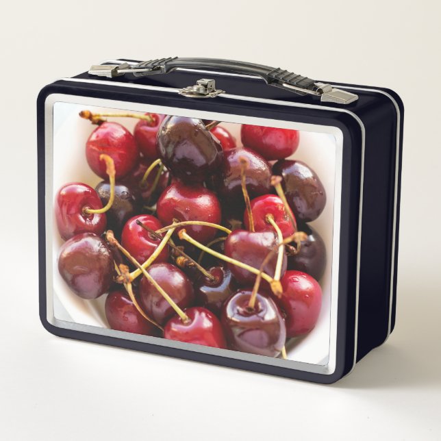 bowl of Cherries Metal Lunch Box (Front)