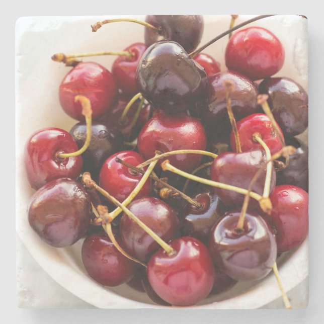 bowl of Cherries Stone Coaster (Front)