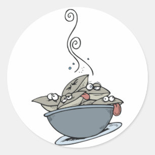 Bowl of Clams Classic Round Sticker