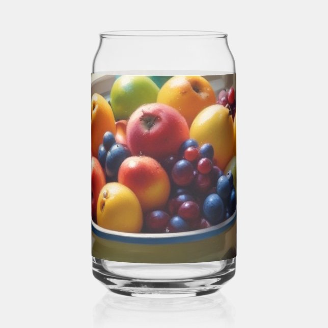 Bowl of fruit on table classical oil painting can glass (Left)