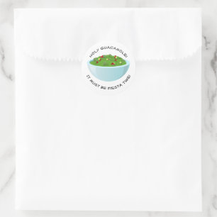 Bowl of Guacamole Classic Round Sticker