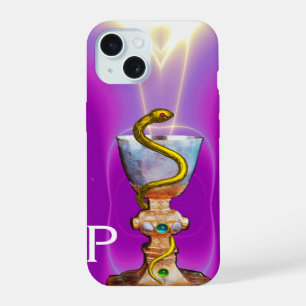 BOWL OF HYGEIA Medicine, Pharmacy Monogram Pink iPhone 15 Case