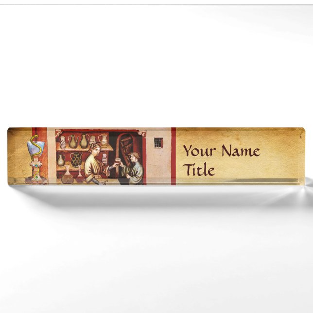 BOWL OF HYGEIA  Medicine, Pharmacy Nameplate (Front)