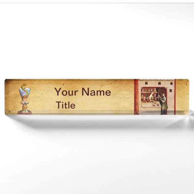 BOWL OF HYGEIA  Medicine, Pharmacy Nameplate (Front)