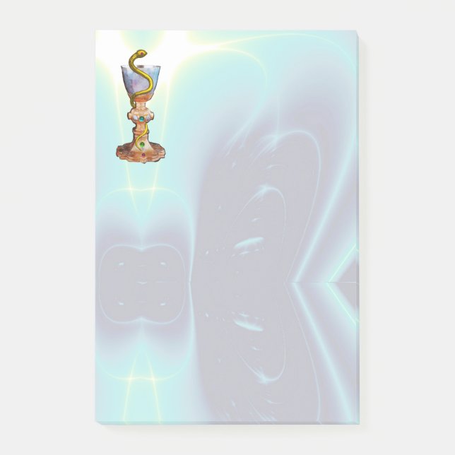 BOWL OF HYGEIA , MEDICINE ,PHARMACY Teal Blue Post-it Notes (Front)