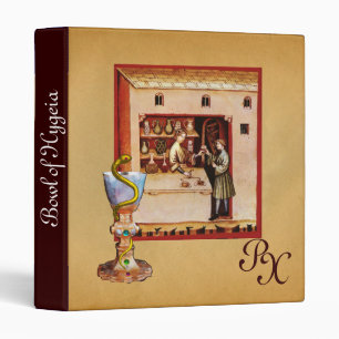 BOWL OF HYGEIA MONOGRAM Medicine, Pharmacy Binder