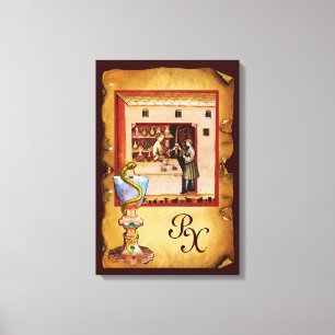 BOWL OF HYGEIA MONOGRAM Medicine, Pharmacy Canvas Print