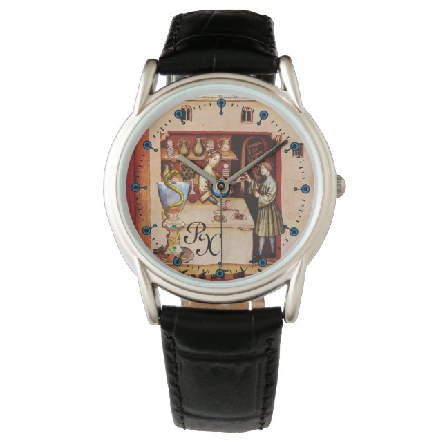 BOWL OF HYGEIA MONOGRAM Medicine, Pharmacy Watch (Front)