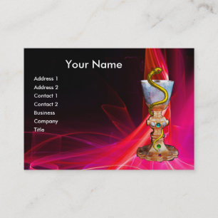 BOWL OF HYGEIA ,PHARMACY Medicine Pink Fuchsia Business Card