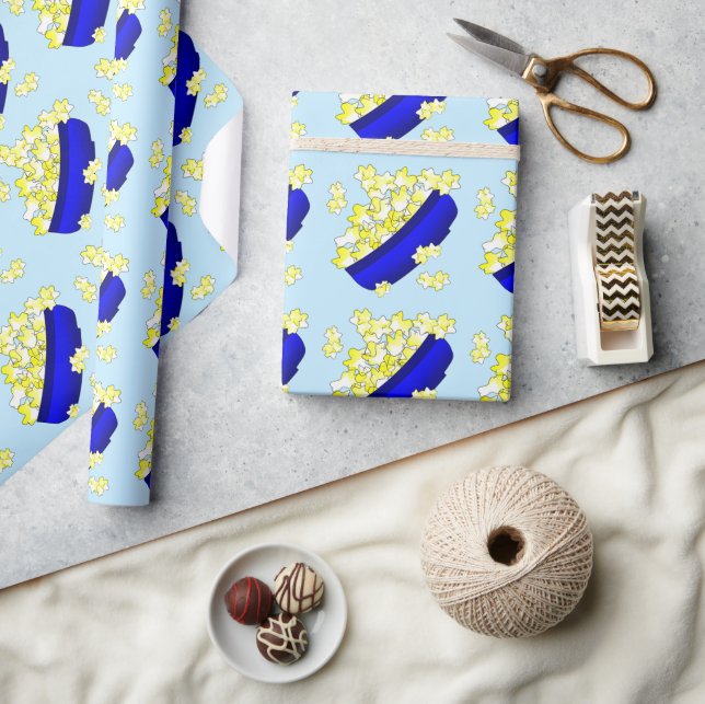 Bowl of Popcorn Wrapping Paper (Crafts)